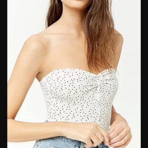 F21 POLKA DOT TUBE BODYSUIT